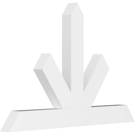 Ekena Millwork Saratoga Architectural Grade PVC Gable Bracket, 60"W x 40"H x 4"D x 6"F, 16/12 Pitch GBP060X40X0406SAR00